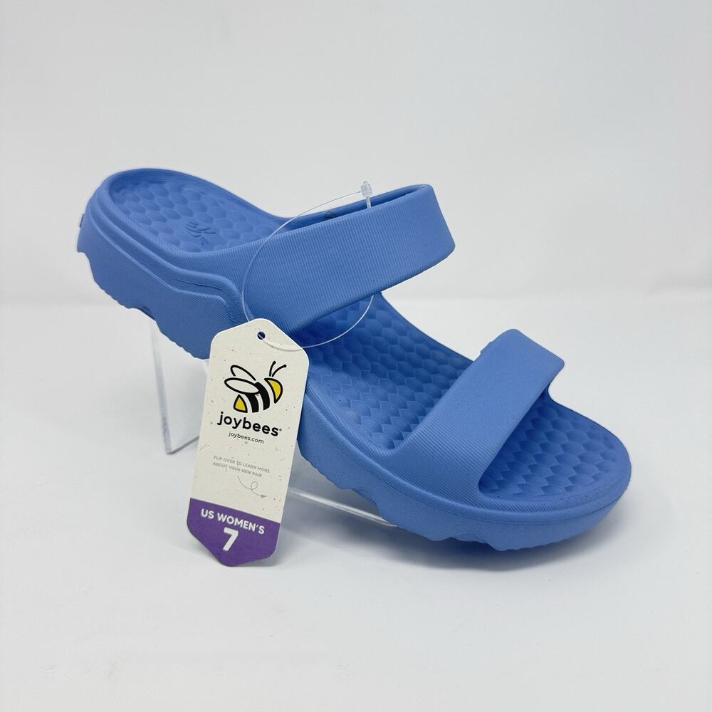 Joybees Women’s Riviera Sandal Blue Lake Size 7 Lightweight Comfort New